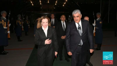 Italian Prime Minister Giorgia Meloni Concludes Visit to Azerbaijan, Departs from Baku