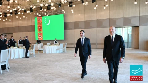 باکو میں ترکمانستان کے صدر کے اعزاز میں سرکاری ضیافت کا اہتمام